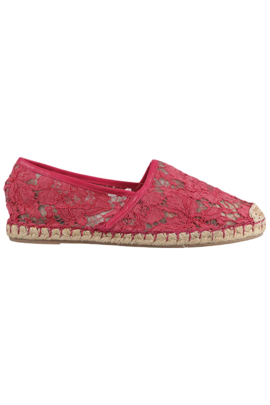 VALENTINO LACE AND LEATHER ESPADRILLES EU 38 UK 5 US 8