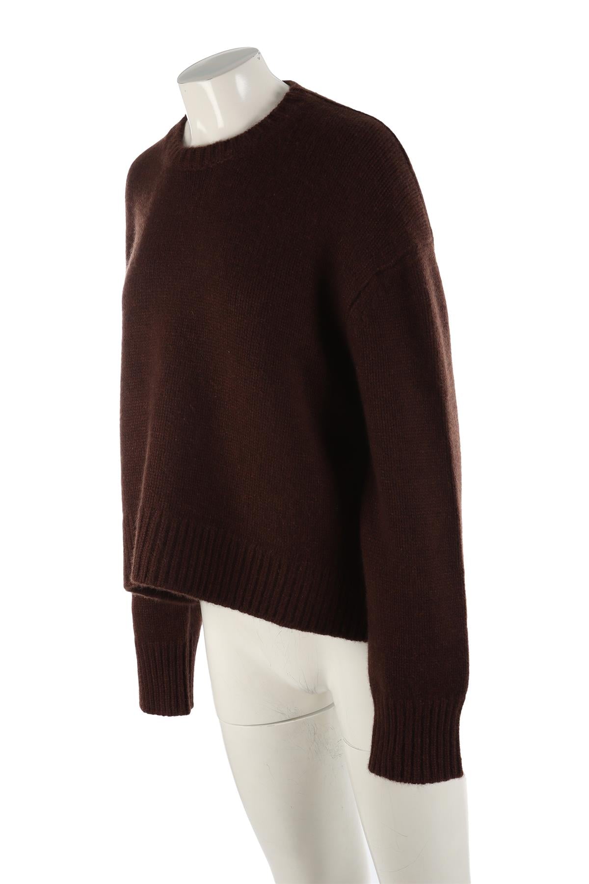 SPRWMN BROWN CASHMERE SWEATER MEDIUM