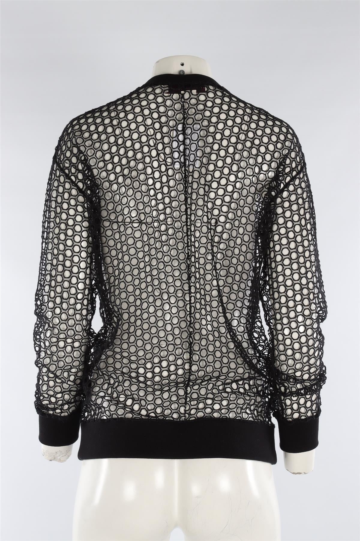 STELLA MCCARTNEY BLACK MESH SWEATER SMALL
