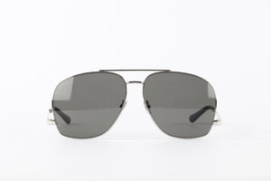 SAINT LAURENT SILVER METAL FRAME SUNGLASSES