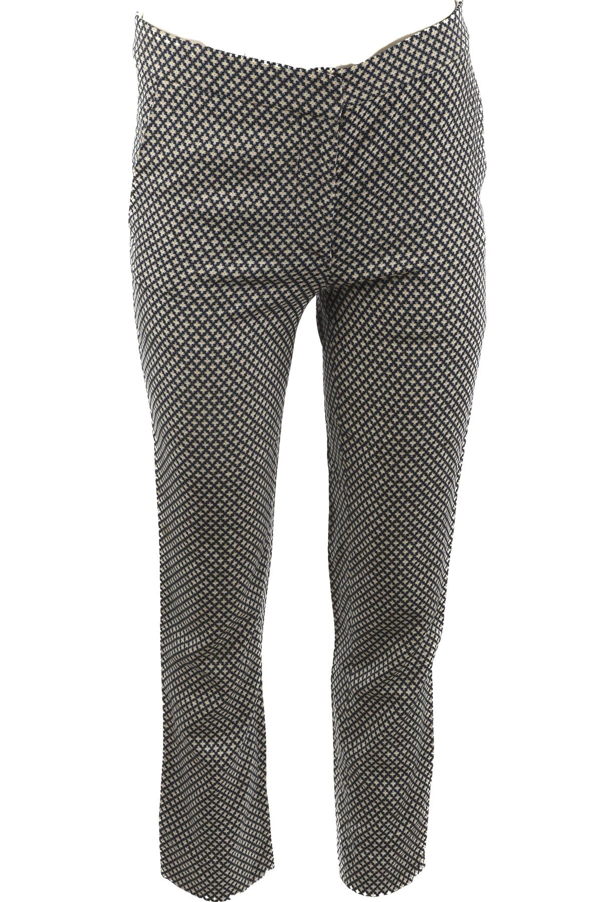 STELLA MCCARTNEY NAVY CREPE STRAIGHT LEG PANTS IT 40 UK 8