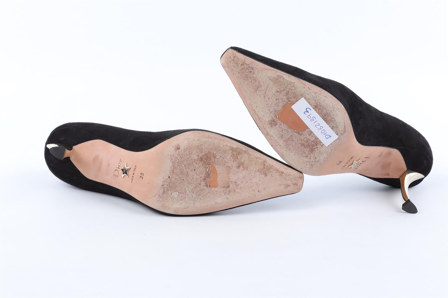 CHRISTIAN DIOR BLACK SUEDE PUMPS EU 38 UK 5 US 8