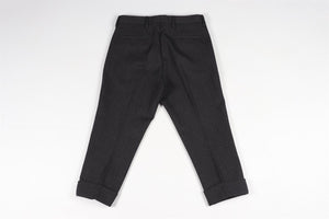 MIU MIU DARK GREY WOOL CROPPED TROUSERS IT 38