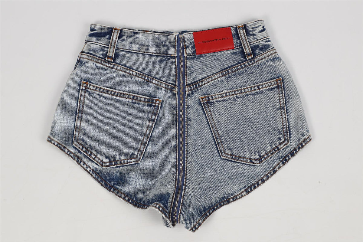 ALESSANDRA RICH HIGH RISE DENIM SHORTS W25 UK 6-8