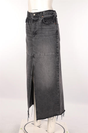 REFORMATION GREY DENIM MAXI SKIRT W29 UK 10-12