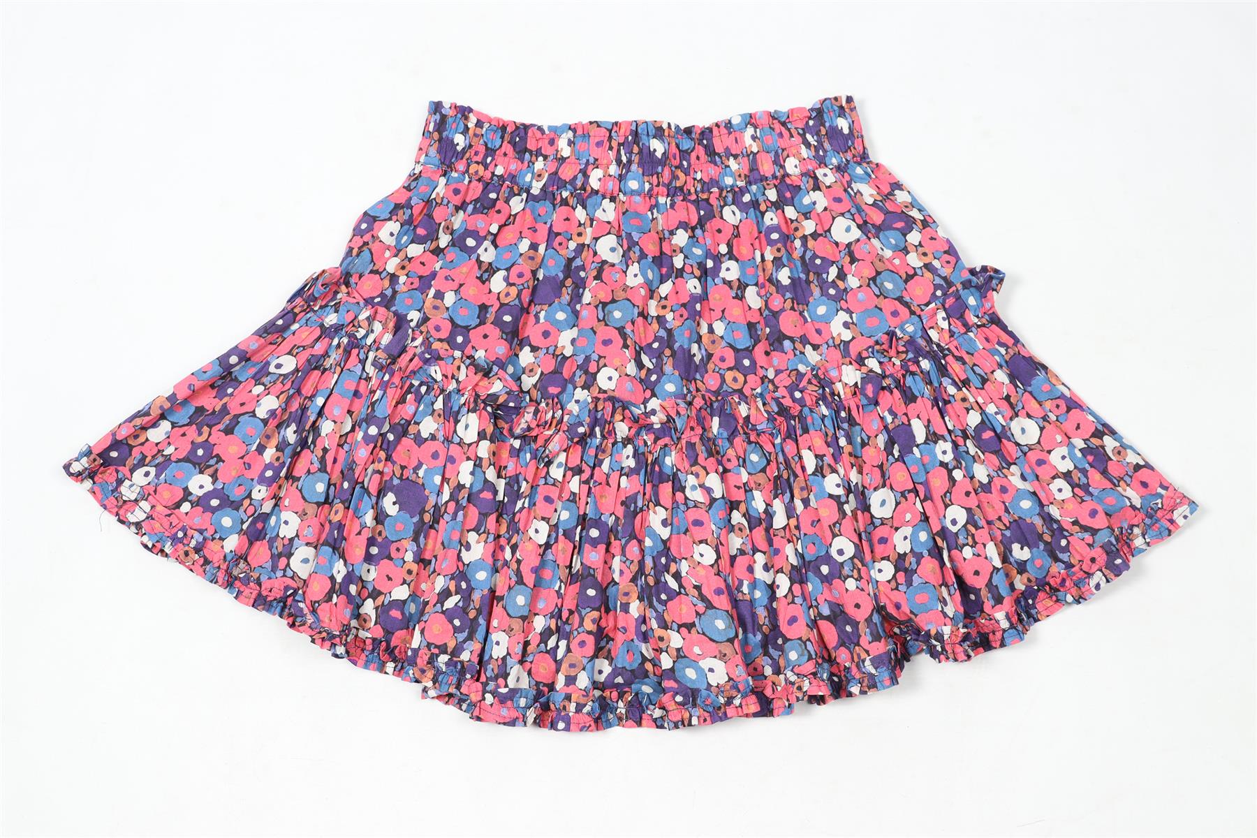 MAIA BERGMAN MULTICOLOURED COTTON MINI SKIRT SMALL