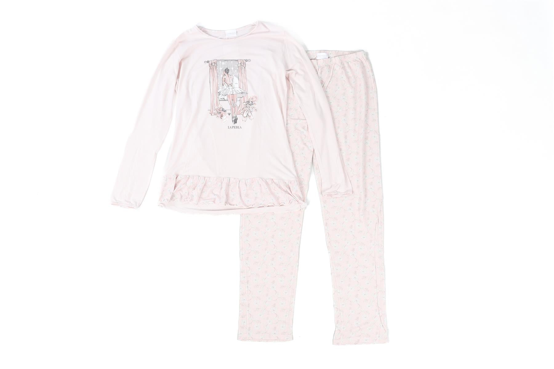 LA PERLA PINK KIDS GIRLS PYJAMA SET 12 YEARS