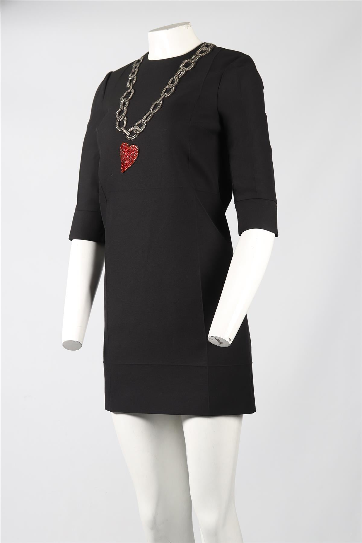 GUCCI SILK AND WOOL BLEND MINI DRESS IT 38 UK 6