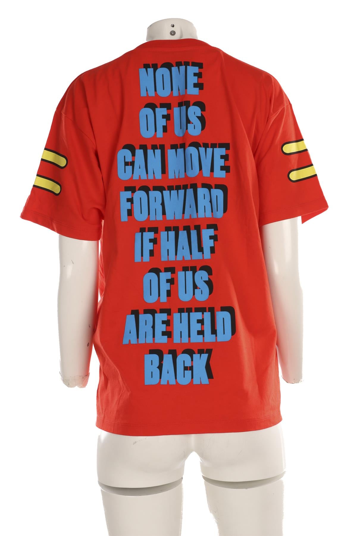 GUCCI RED CHIME X GENERATION EQUALITY COTTON T-SHIRT XSMALL