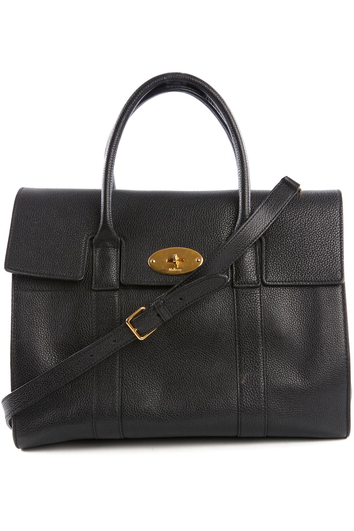 MULBERRY BLACK BAYSWATER LEATHER TOTE BAG