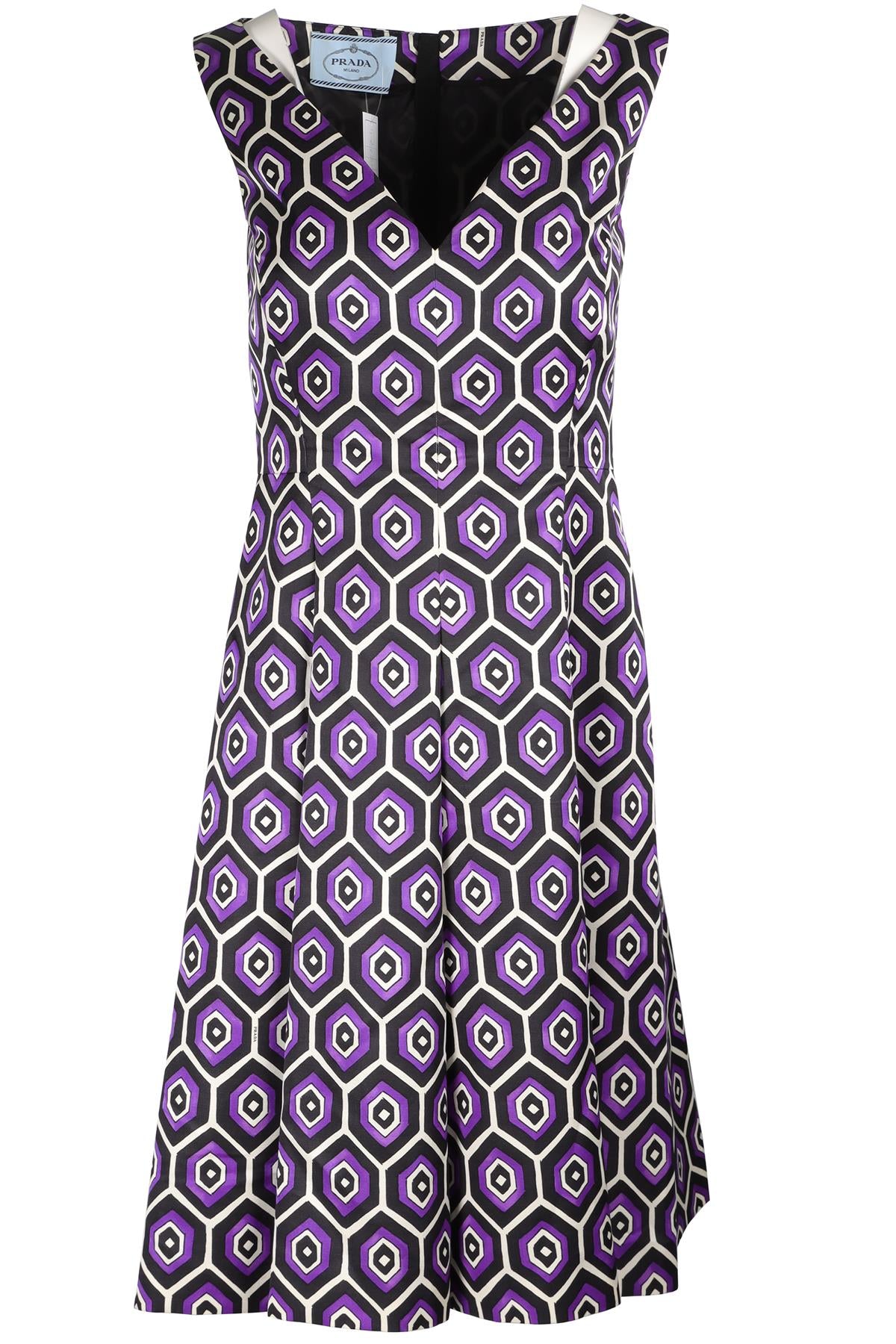 PRADA PURPLE WOOL DRESS IT 40 UK 8
