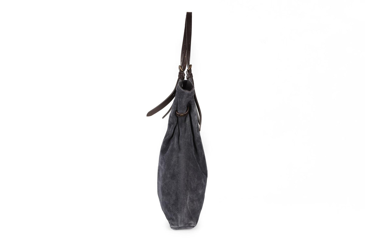 TOMAS MAIER NAVY SUEDE TOTE BAG