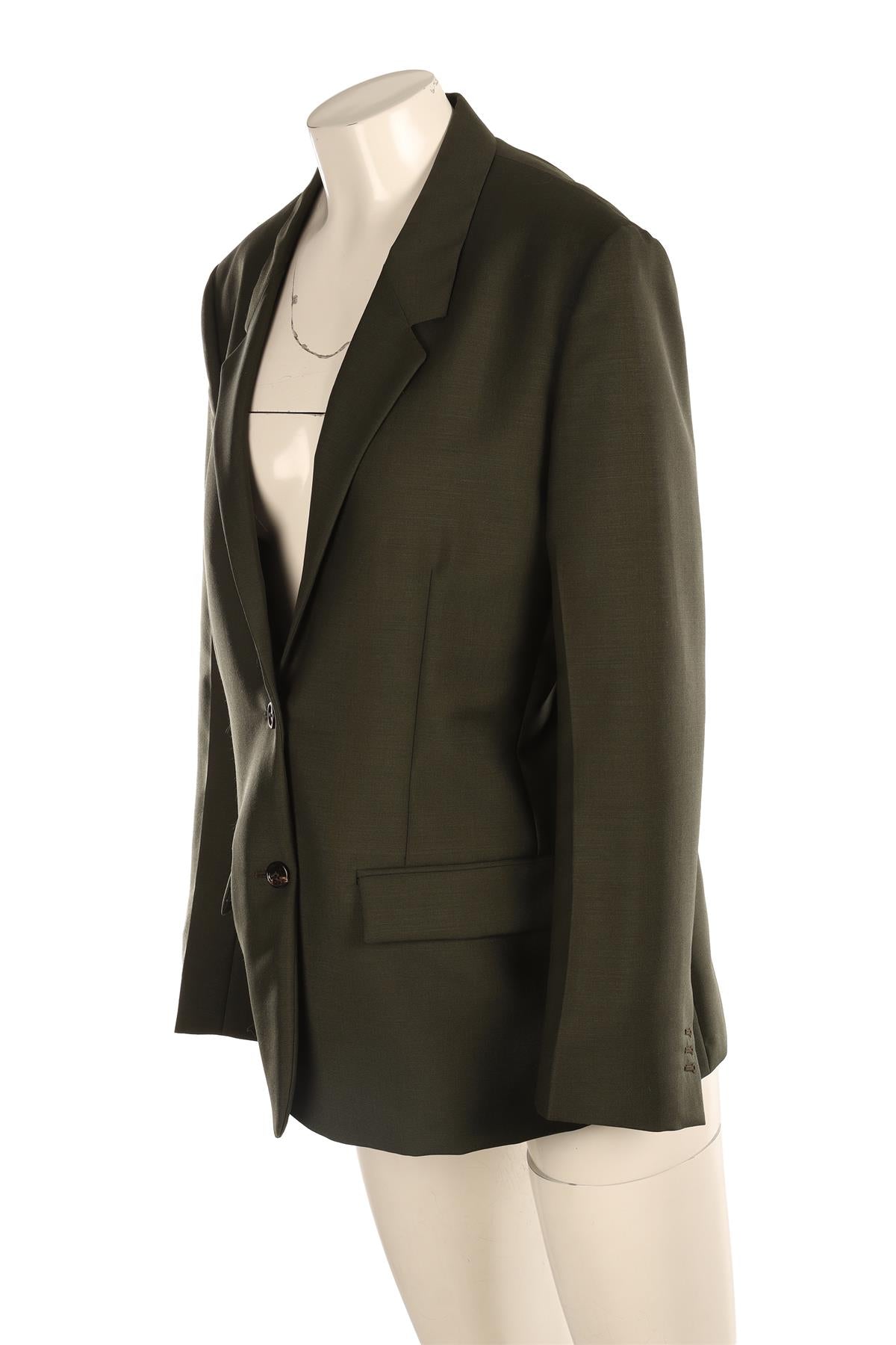 BOTTEGA VENETA GREEN SILK BLAZER IT 46 UK 14