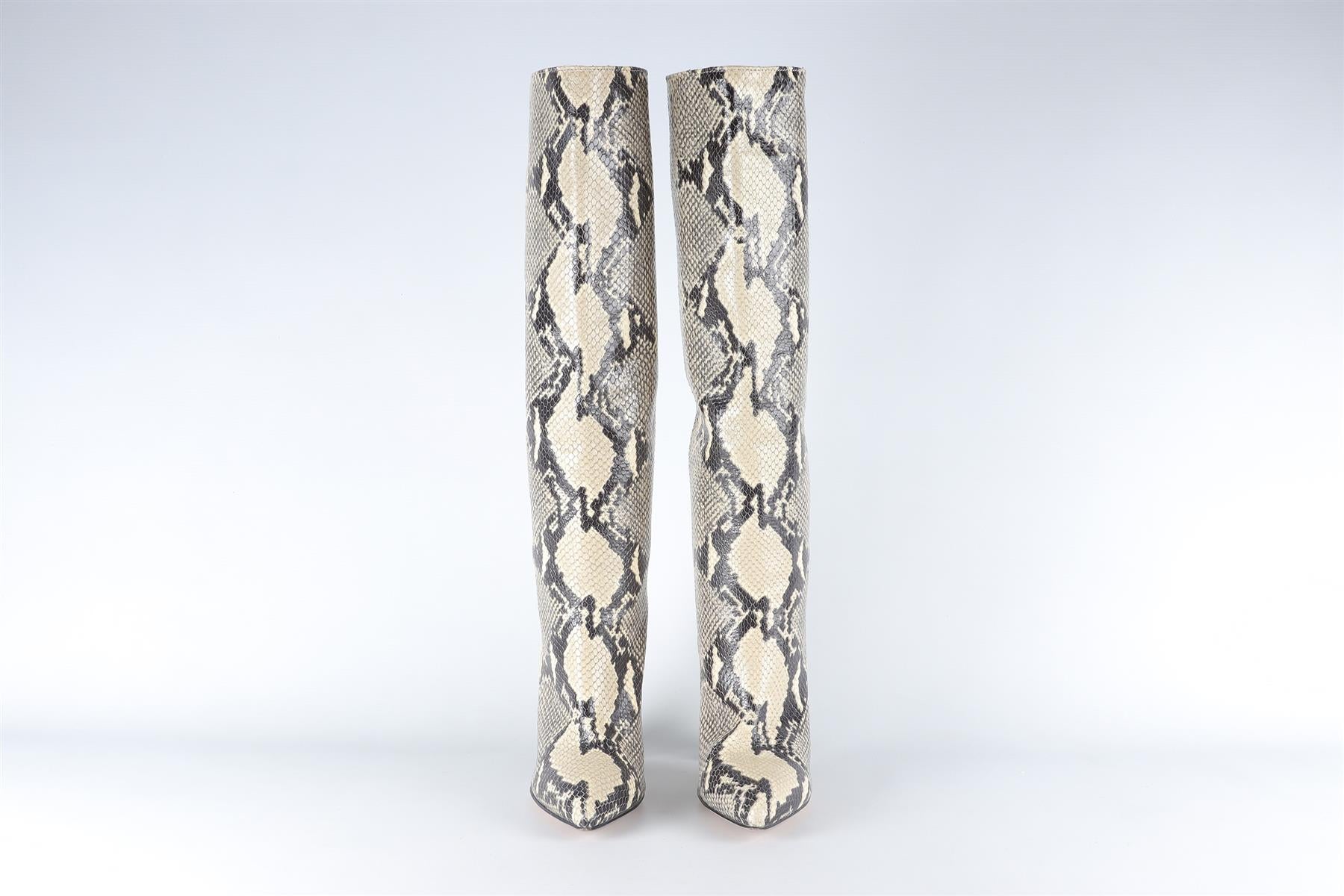 PARIS TEXAS YELLOW LEATHER KNEE HIGH BOOTS EU 38 UK 5 US 8