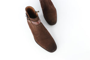 JIMMY CHOO BROWN MEN'S SUEDE ANKLE BOOTS EU 42 UK 8 US 9