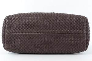 BOTTEGA VENETA BROWN CABAT MEDIUM INTRECCIATO LEATHER TOTE BAG