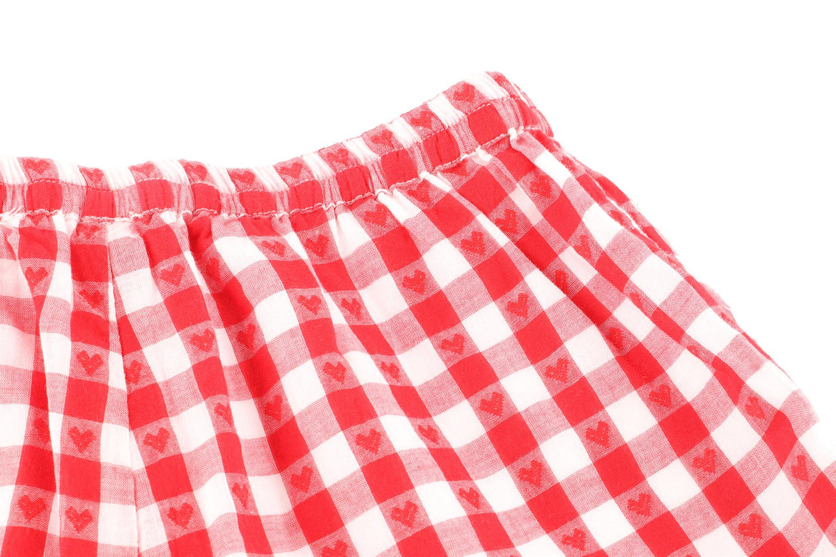 LOVESHACKFANCY RED KIDS GIRLS SHORTS 5-6 YEARS