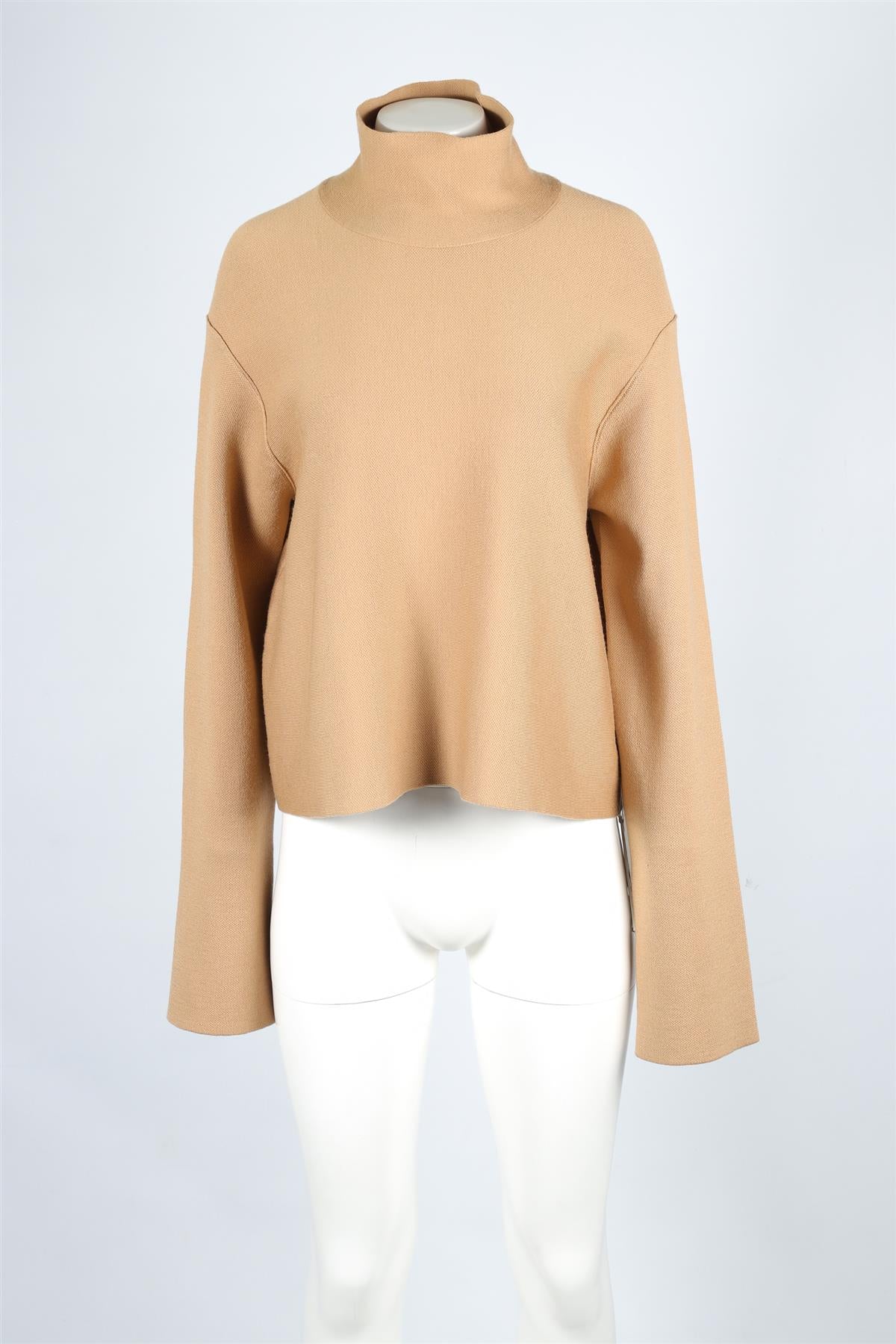 KHAITE TAN WOOL SWEATER MEDIUM