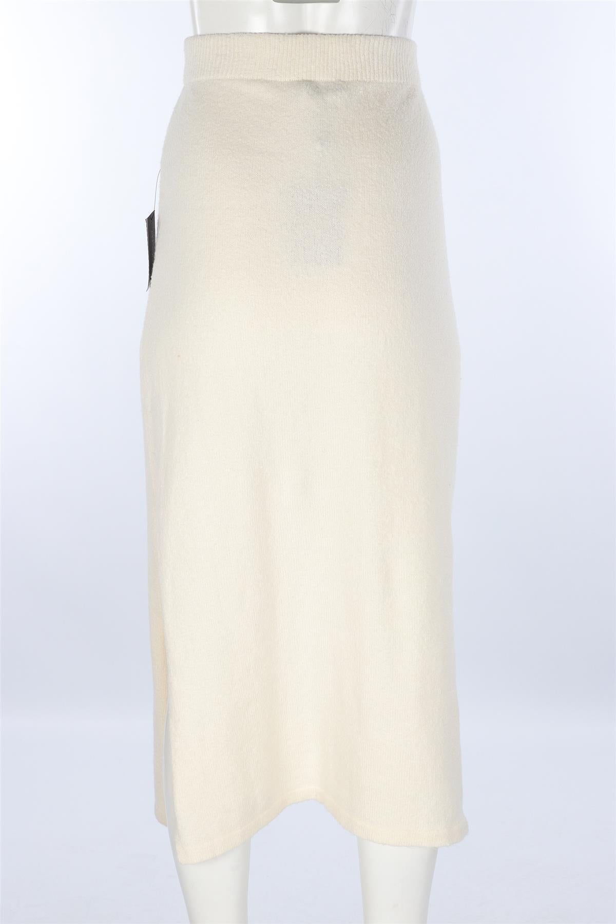 ALTUZARRA CREAM CREAM KNIT MAXI SKIRT LARGE