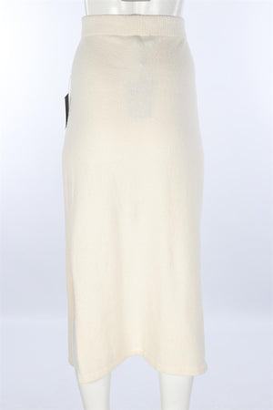 ALTUZARRA CREAM CREAM KNIT MAXI SKIRT LARGE