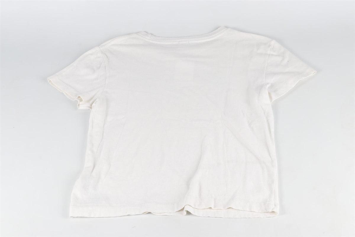 RE/DONE WHITE COTTON T-SHIRT SMALL