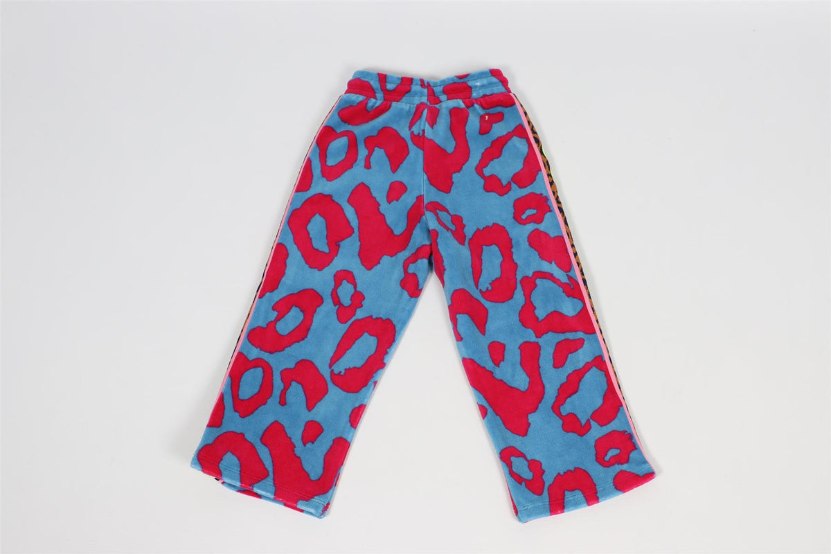 MARC JACOBS PINK AND BLUE KIDS GIRLS VELOUR JACKET AND PANTS SET 3-4 YEARS