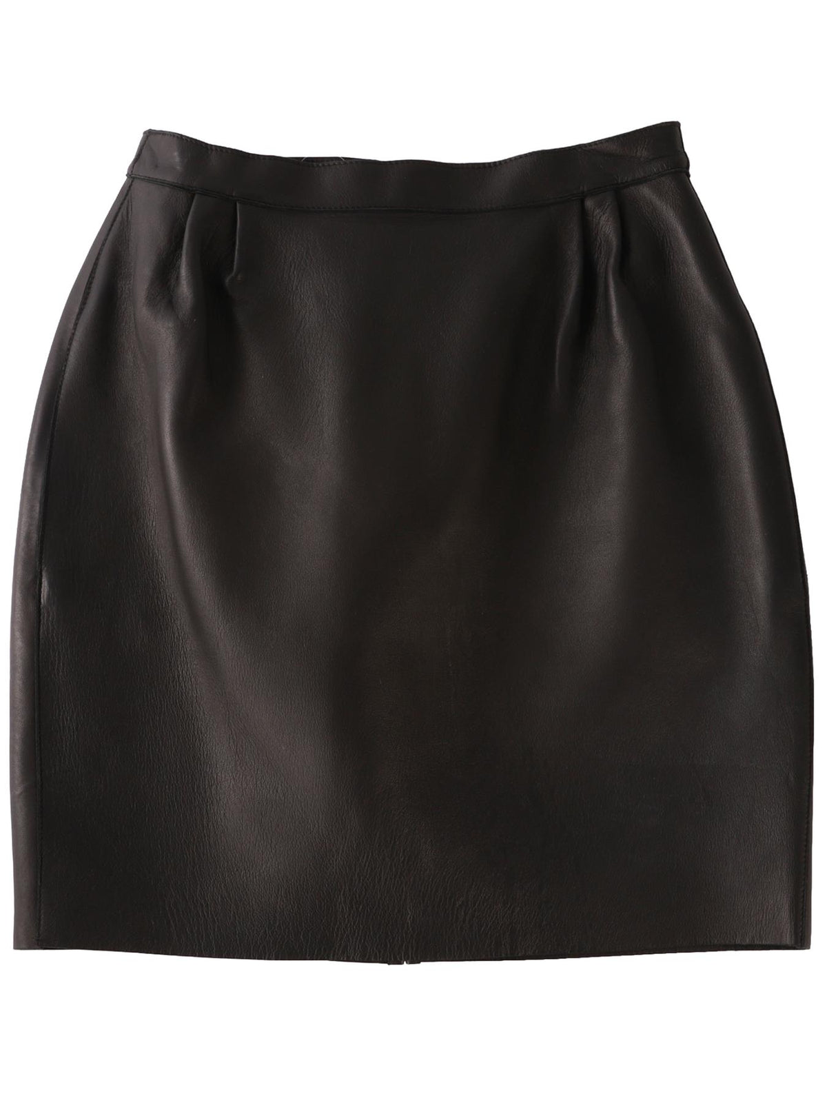 VALENTINO BLACK LEATHER MINI SKIRT IT 38 UK 6