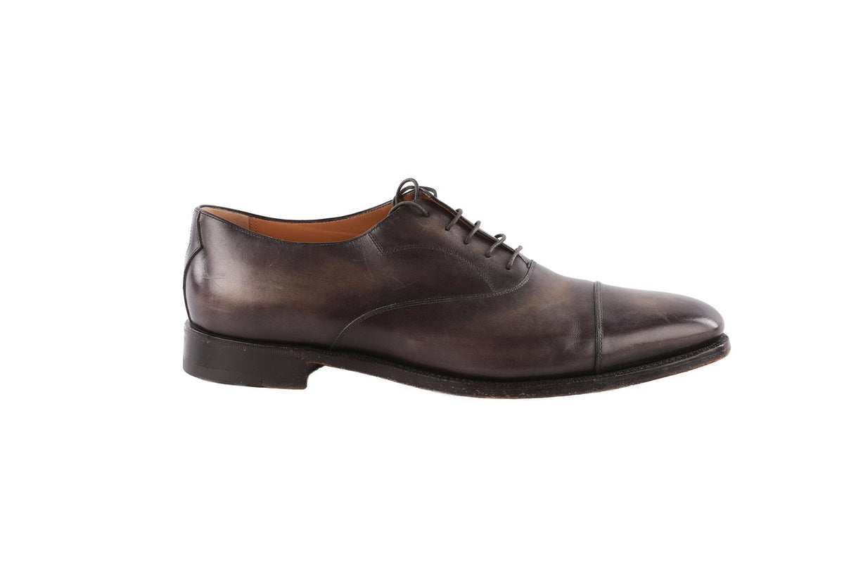 BERLUTI BLACK MEN'S LEATHER OXFORD SHOES EU 45.5 UK 11.5 US 12.5