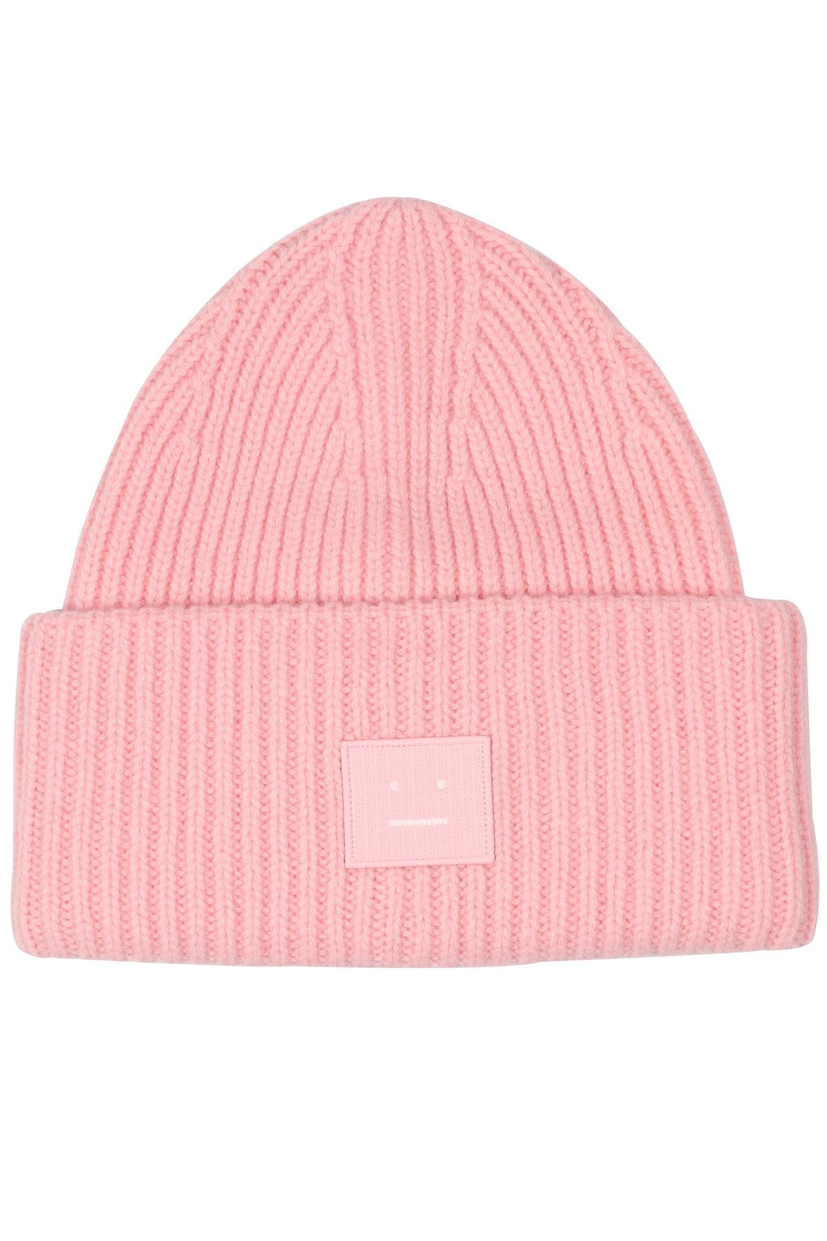 ACNE SUDIOS PINK WOOL BEANIE ONE SIZE