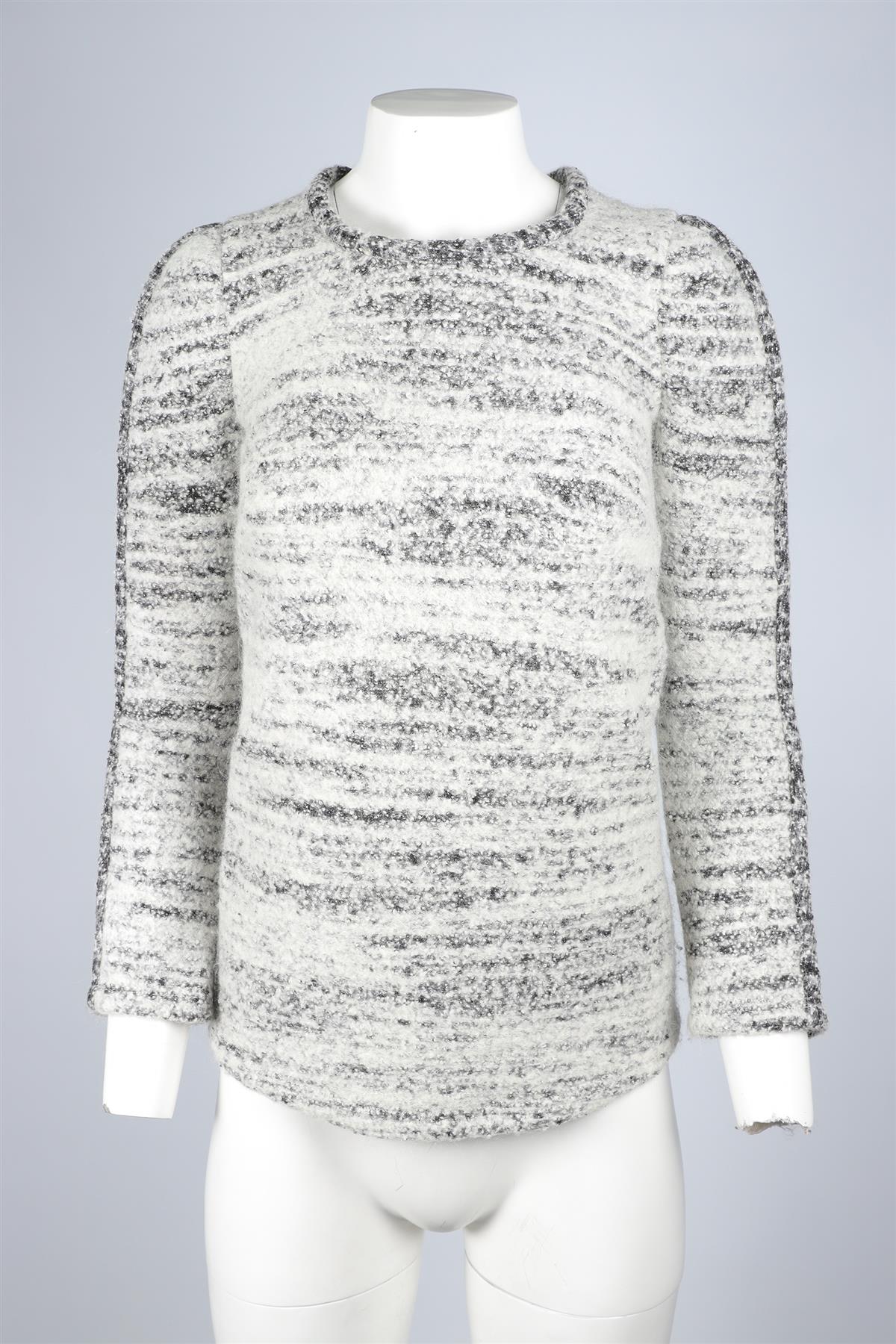 ISABEL MARANT GREY WOOL TOP FR 34 UK 6