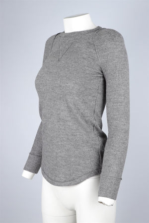 ISABEL MARANT GREY WOOL TOP UK 8