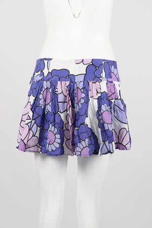 DODO BAR OR FLORAL PRINT COTTON VOILE MINI SKIRT SMALL