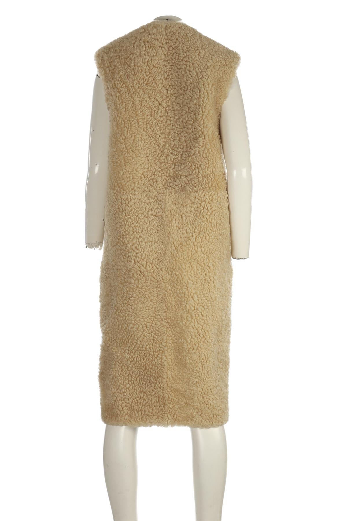CHLOÉ BEIGE SHEARLING GILET FR 36 UK 8
