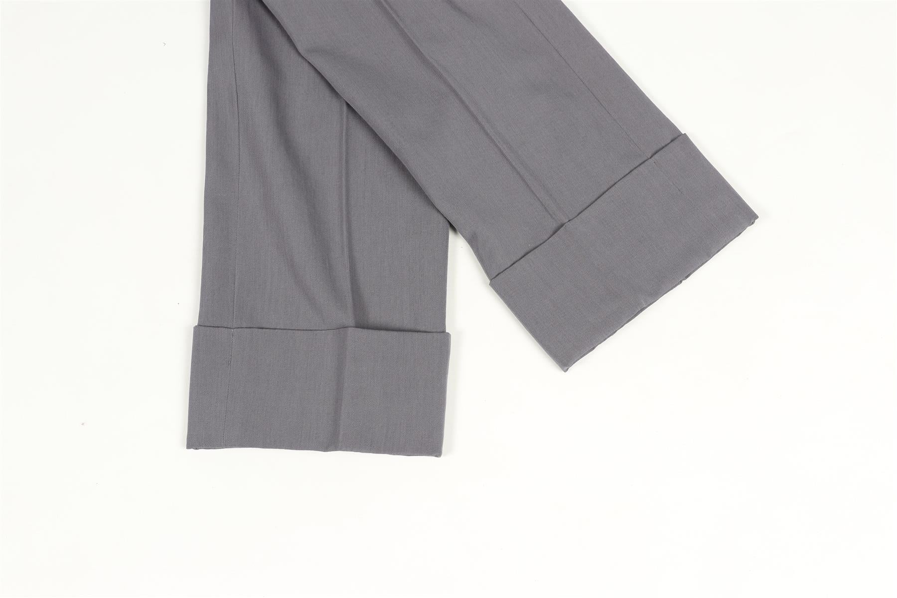 PAUL SMITH GREY MEN'S WOOL STRAIGHT LEG PANTS W30