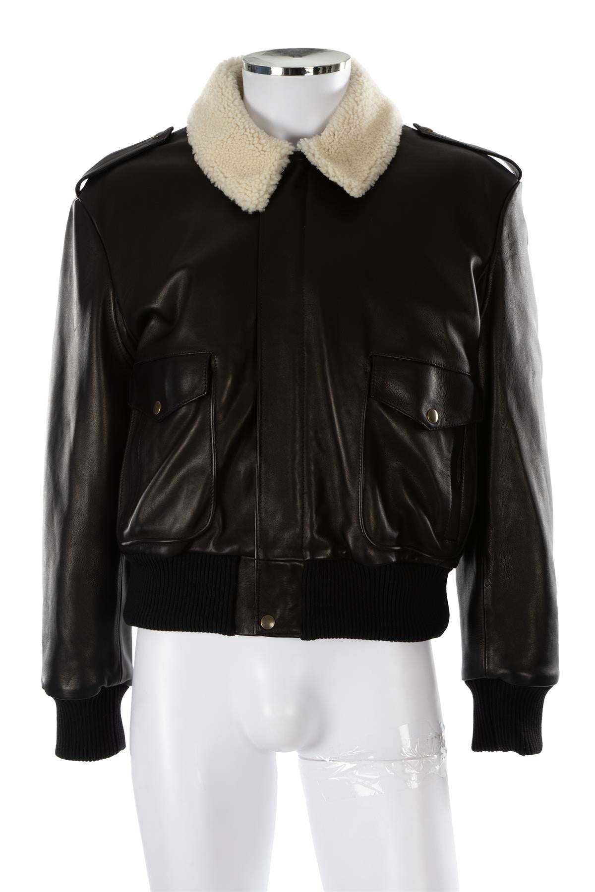 GIULIVA HERITAGE BLACK MEN'S LEATHER JACKET IT 48