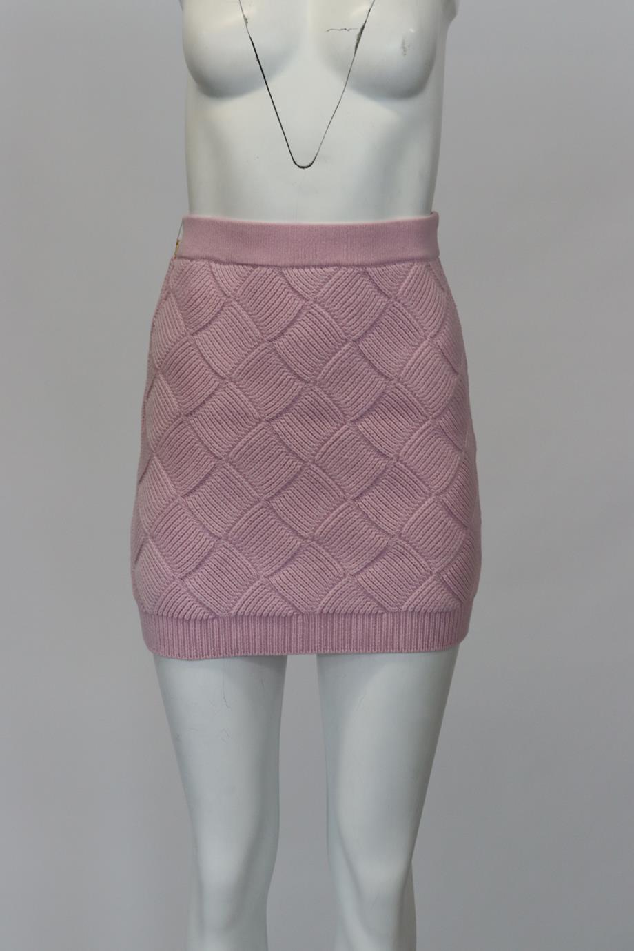 RONNY KOBO WOOL BLEND MINI SKIRT SMALL
