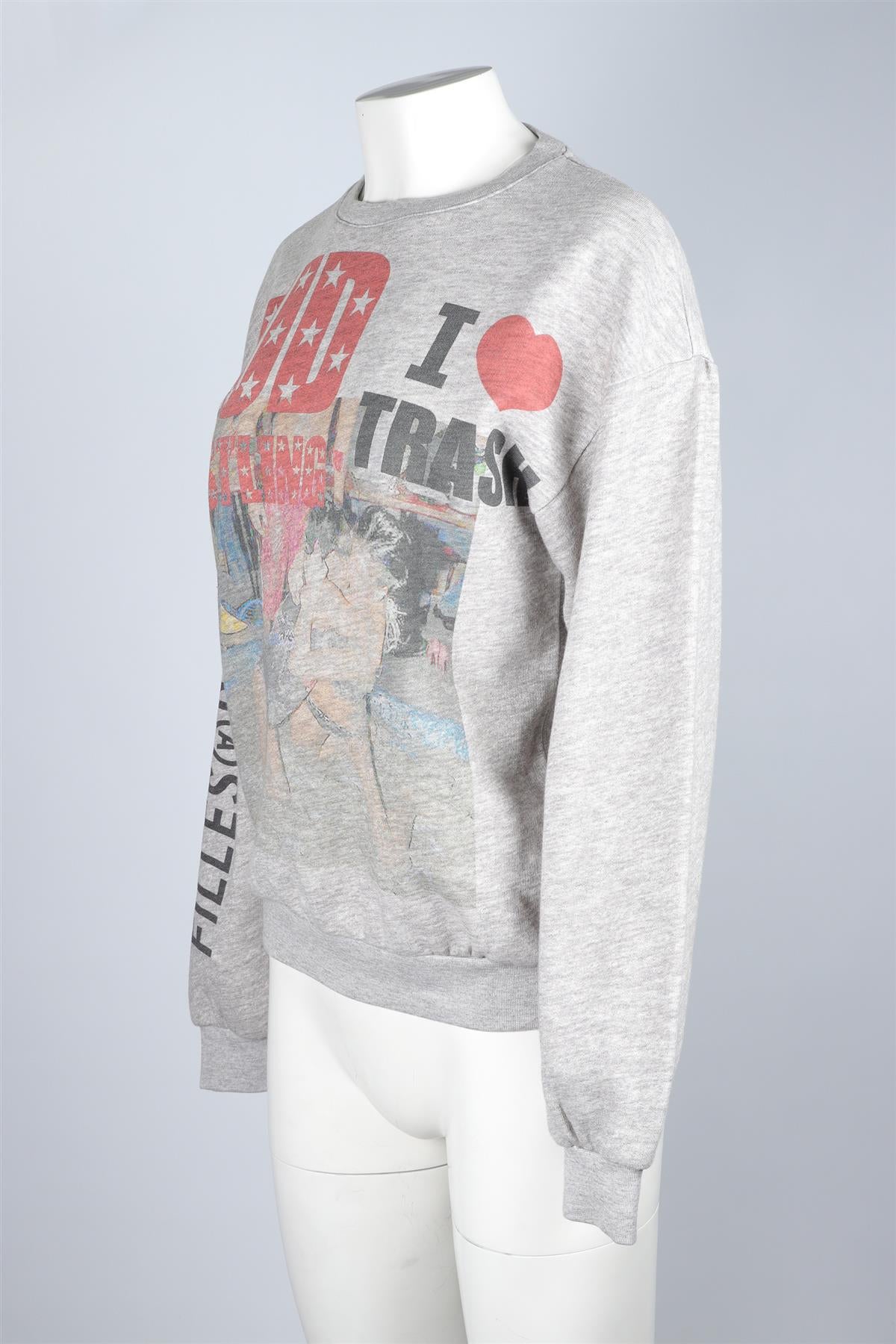 FILLES A PAPA GREY COTTON SWEATSHIRT UK 8
