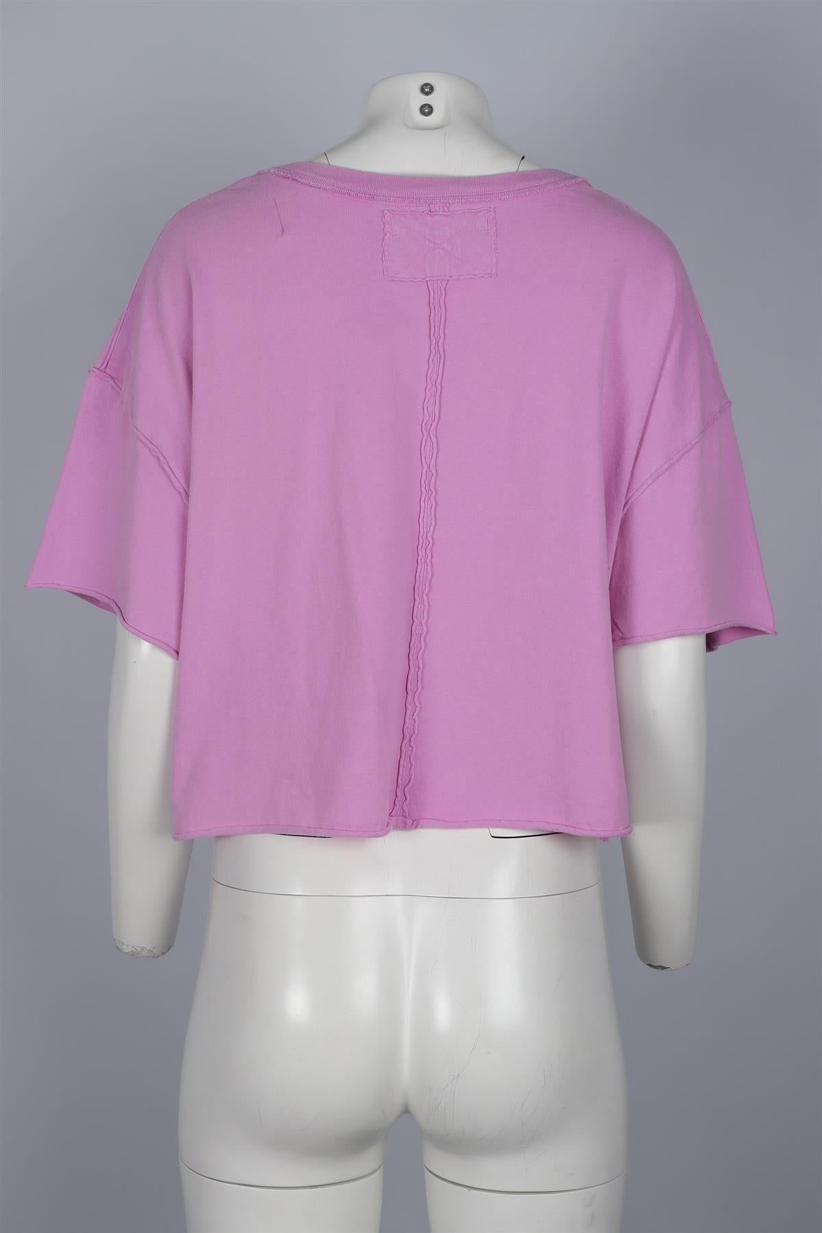 FREE PEOPLE PURPLE COTTON T-SHIRT MEDIUM