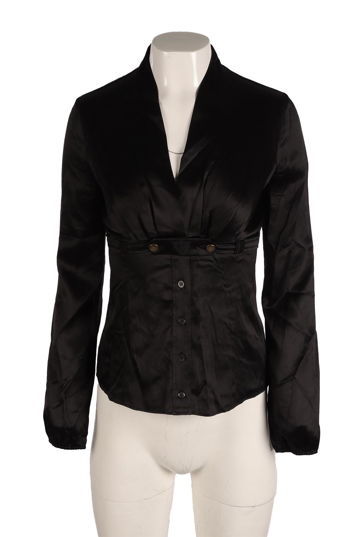 GUCCI BLACK VINTAGE JERSEY TOP IT 38 UK 6
