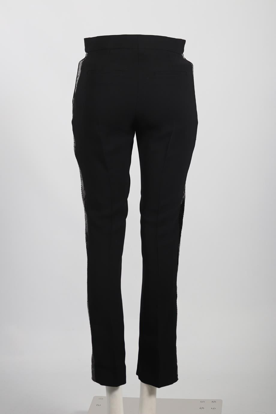VICTORIA VICTORIA BECKHAM CREPE STRAIGHT LEG PANTS UK 4
