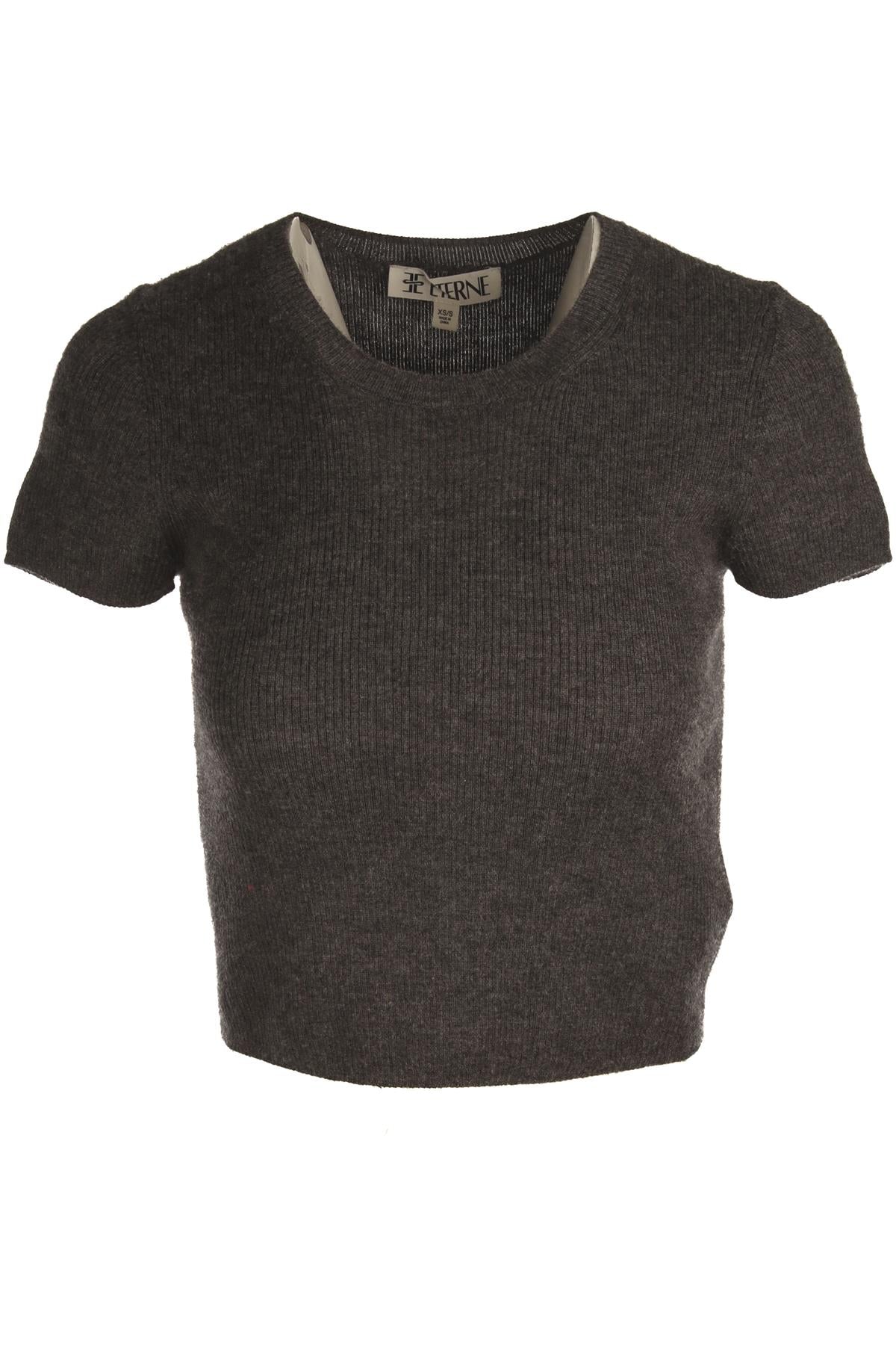 ETERNE GREY CASHMERE TOP XSMALL/SMALL