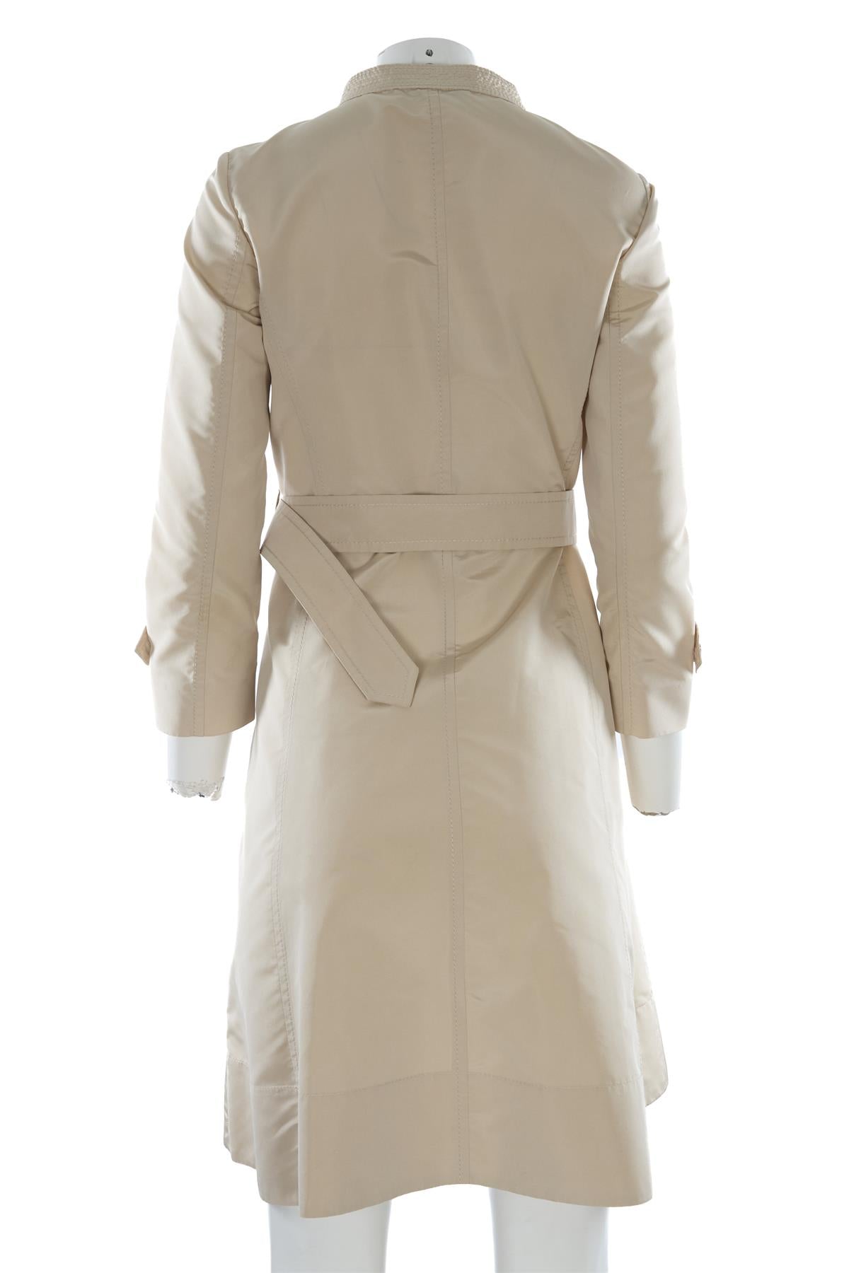 PRADA BEIGE SHELL TRENCH COAT IT 40 UK 8