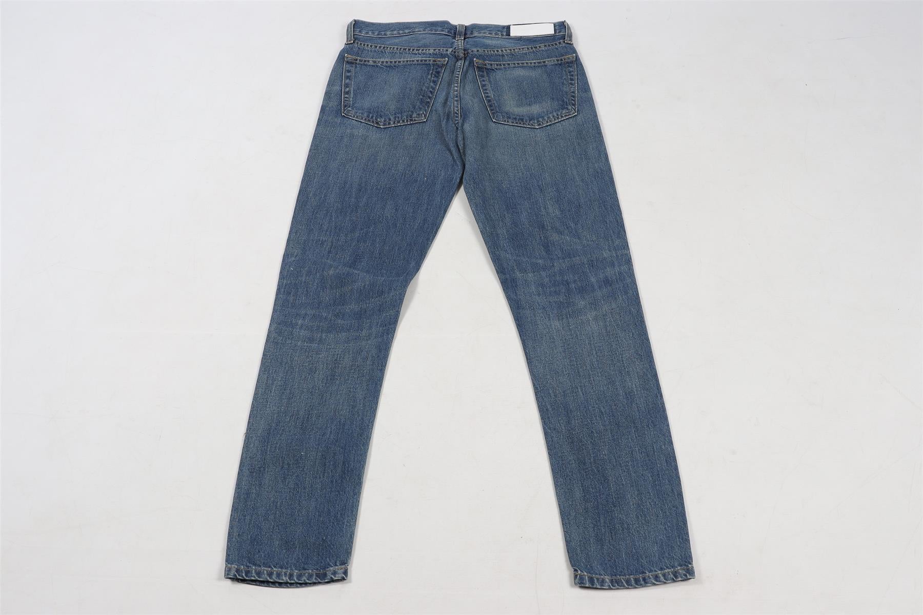 RE/DONE BLUE HIGH RISE STRAIGHT LEG JEANS W27 UK 8-10