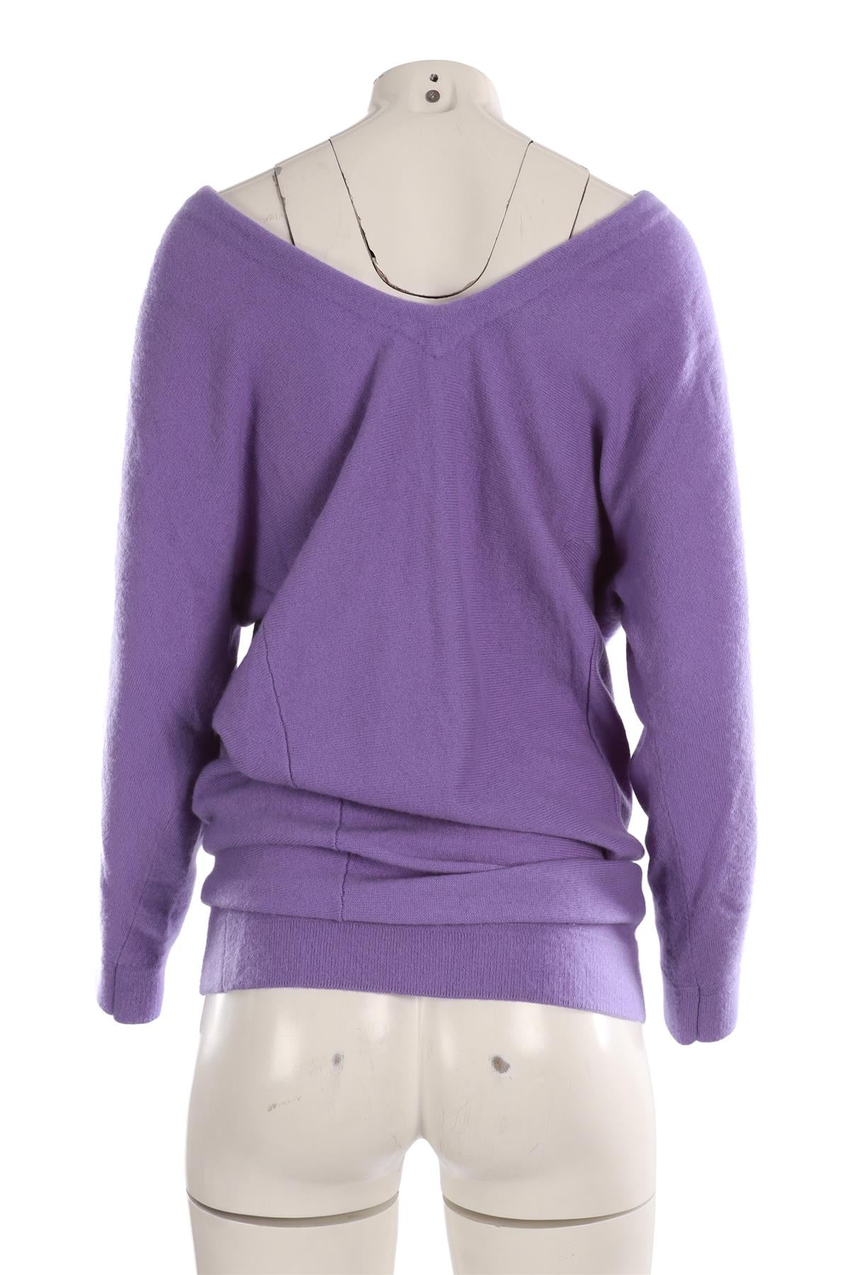 BALENCIAGA PURPLE CASHMERE MINI DRESS FR 34 UK 6