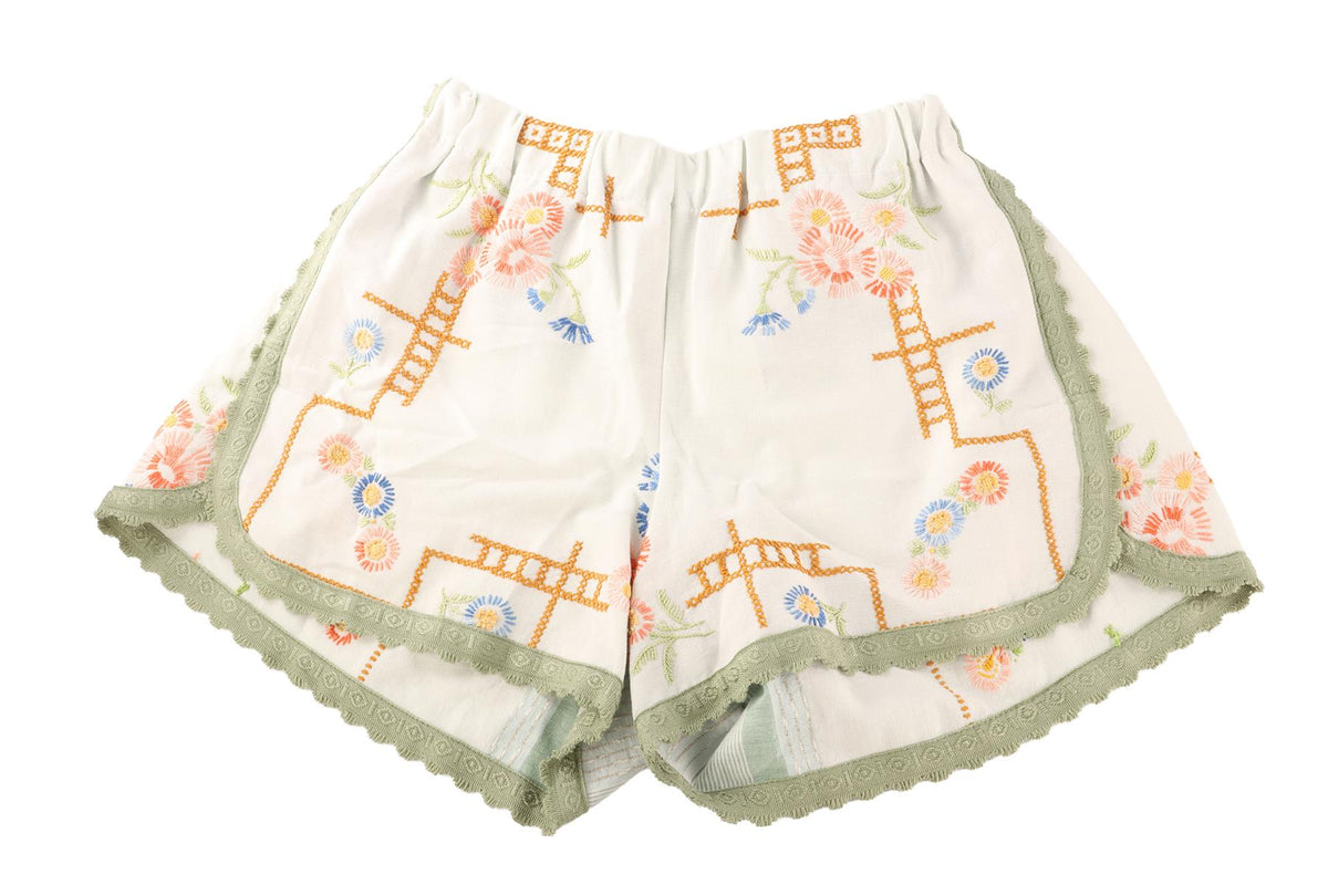 ORSINA GREEN COTTON SHORTS LARGE