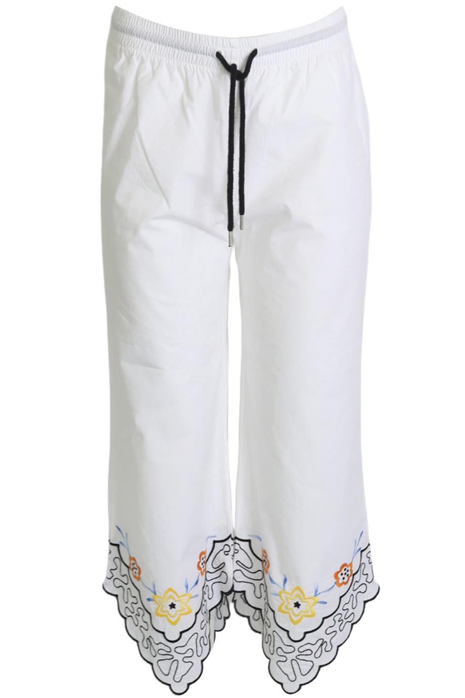 SEE BY CHLOÉ EMBROIDERED COTTON PANTS FR 36 UK 8