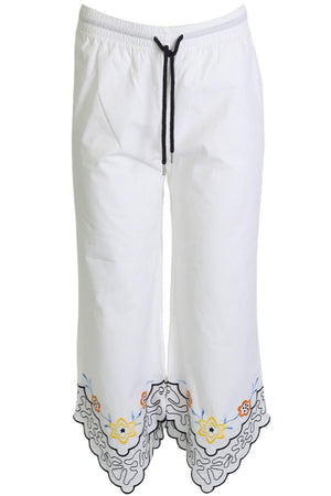 SEE BY CHLOÉ EMBROIDERED COTTON PANTS FR 36 UK 8
