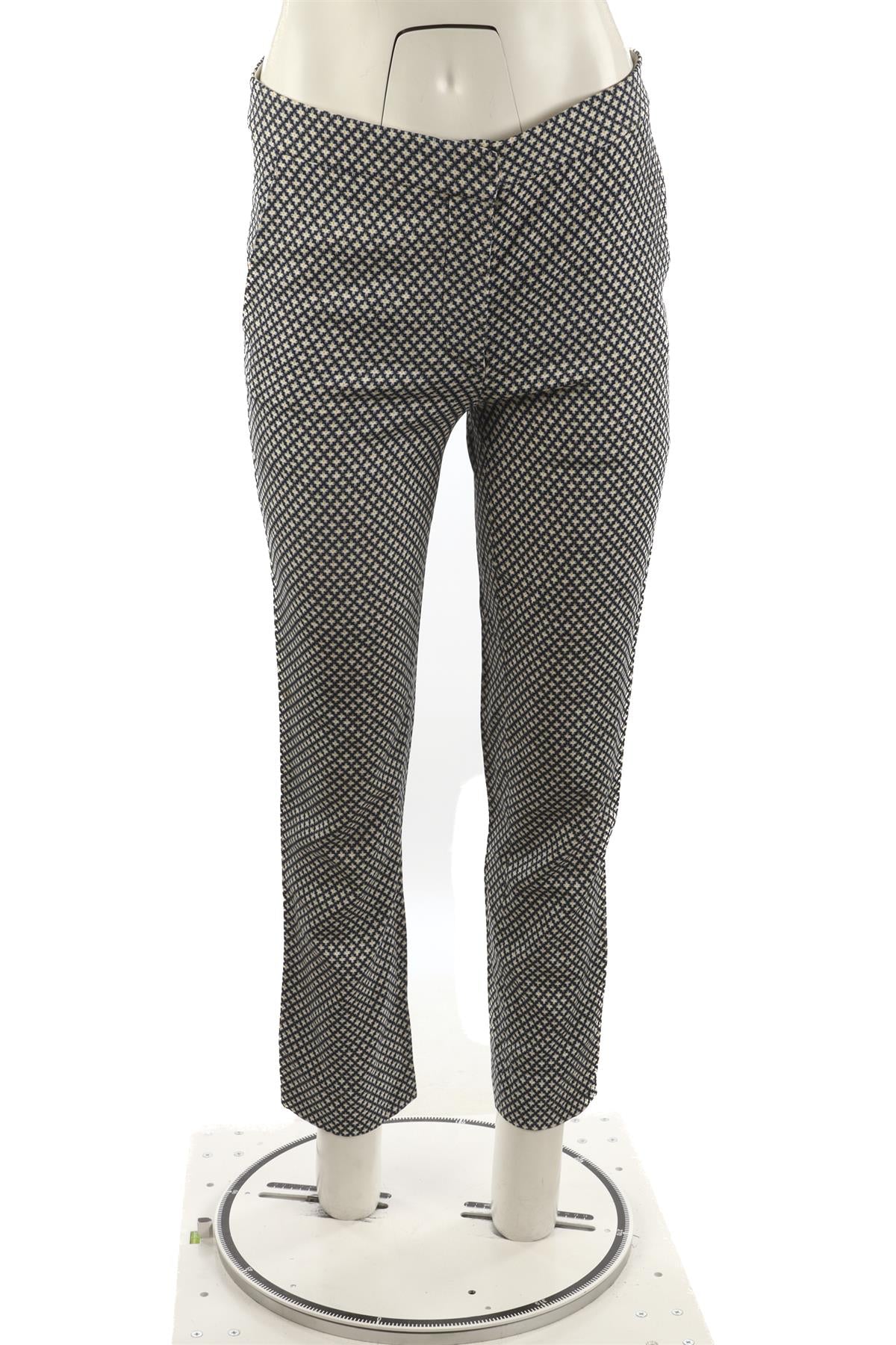 STELLA MCCARTNEY NAVY CREPE STRAIGHT LEG PANTS IT 40 UK 8