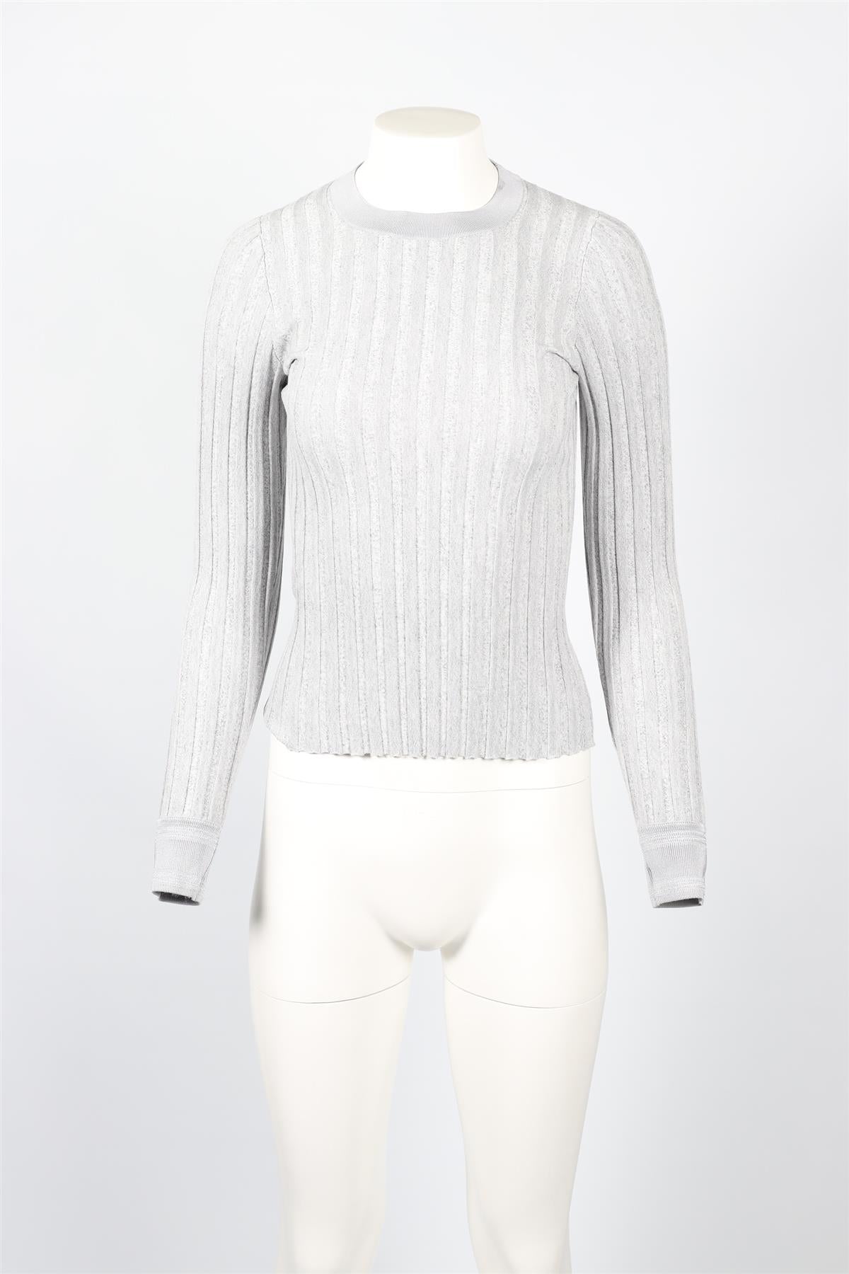 ALTUZARRA GREY COTTON BLEND TOP XSMALL
