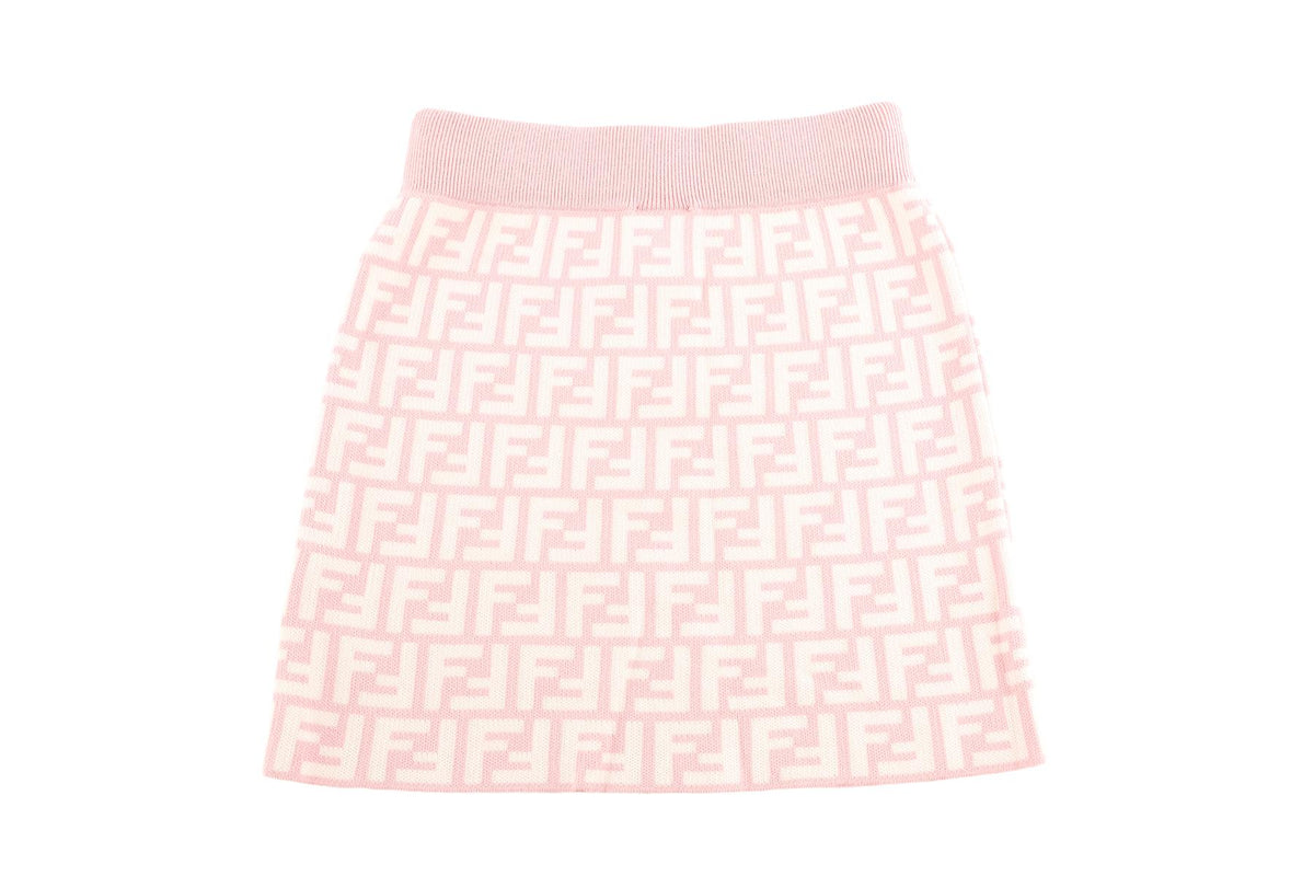 FENDI KIDS GIRLS PINK COTTON SKIRT 6 YEARS